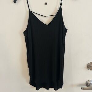 Zara low back black tank top camisole